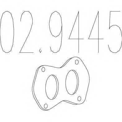 MTS 02.9445 Gasket, exhaust pipe